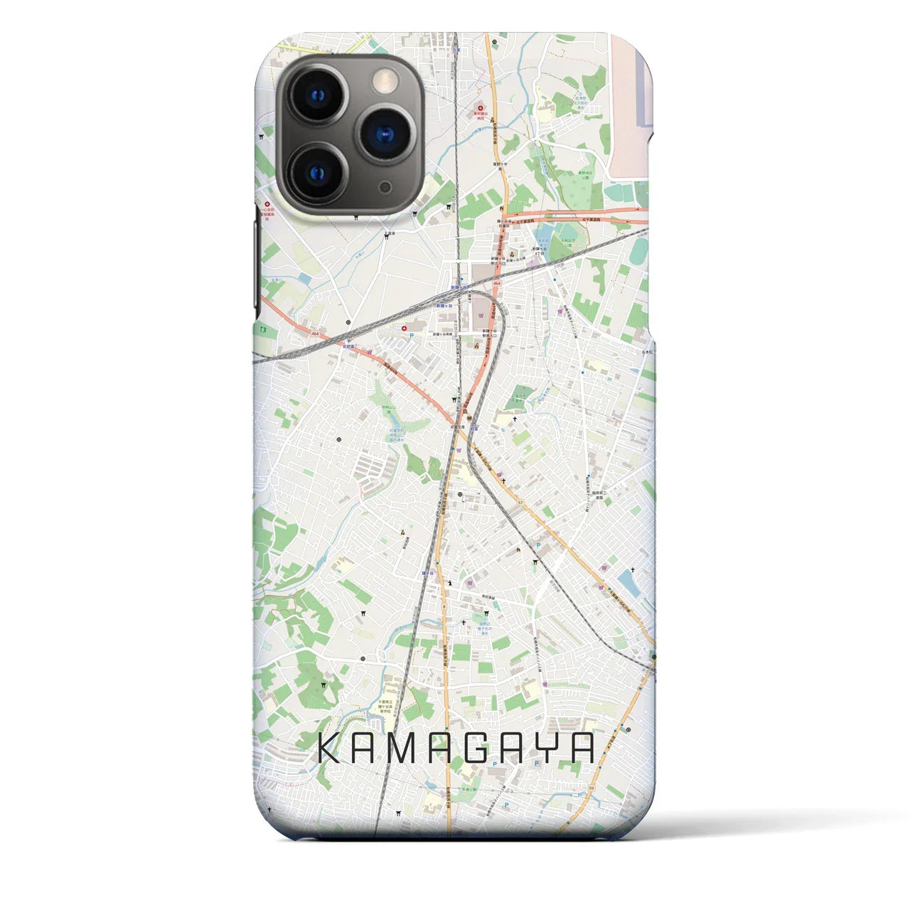 【鎌ケ谷(千葉県)】地図柄iPhoneケース(バックカバータイプ)
