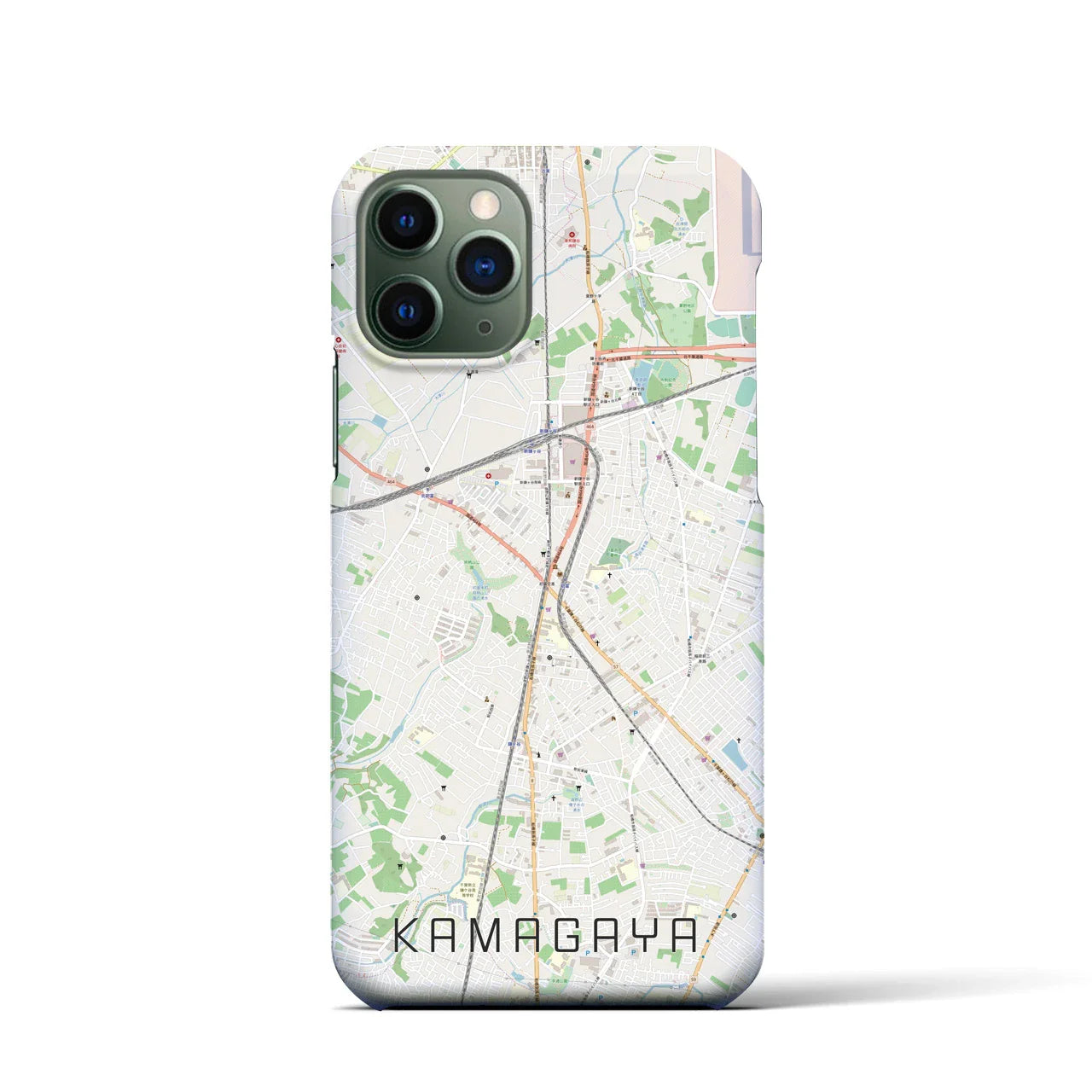 【鎌ケ谷(千葉県)】地図柄iPhoneケース(バックカバータイプ)