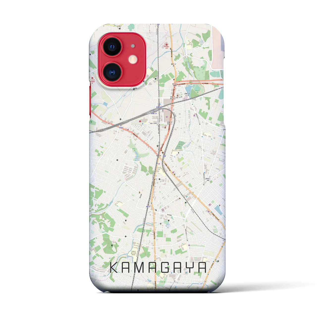 【鎌ケ谷(千葉県)】地図柄iPhoneケース(バックカバータイプ)