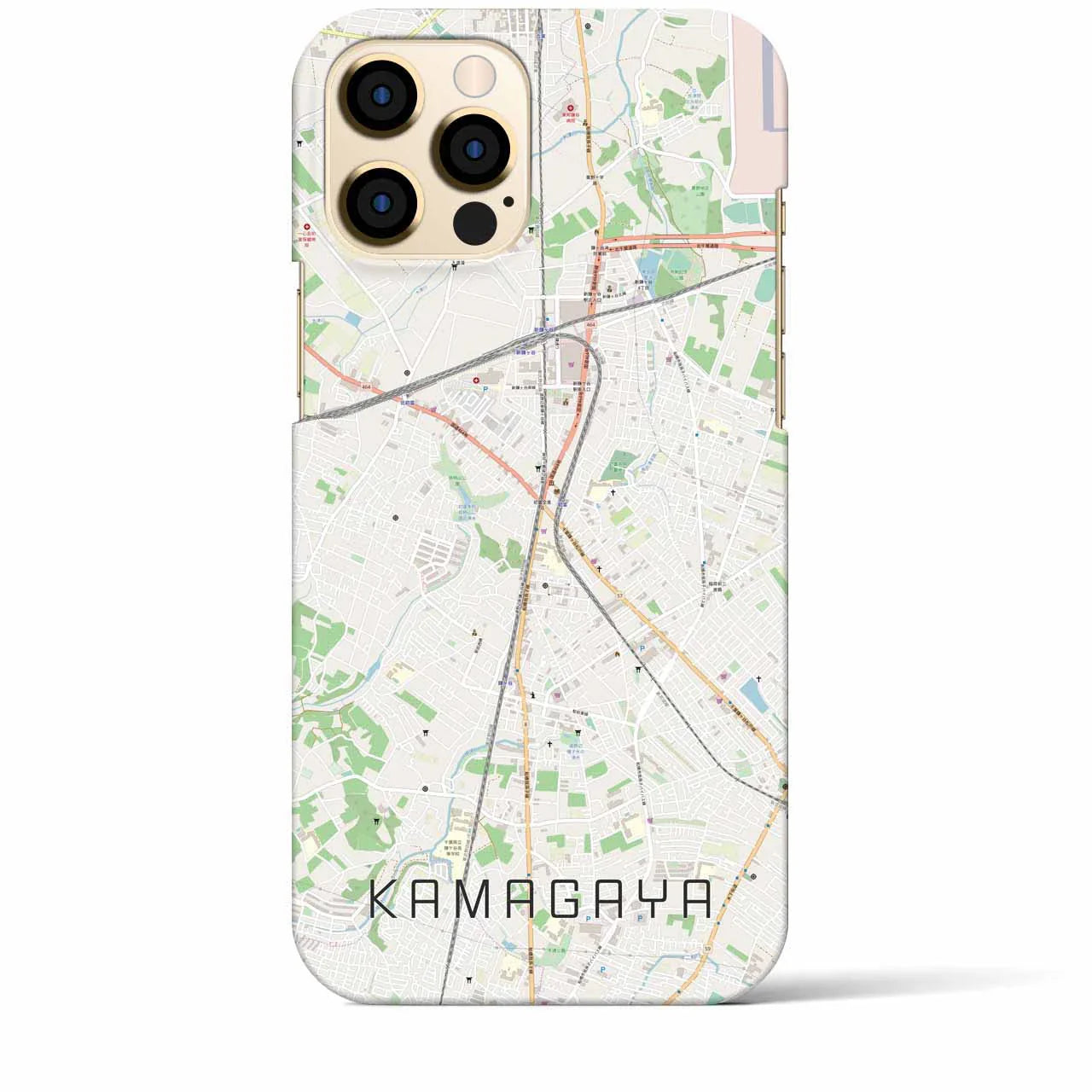 【鎌ケ谷(千葉県)】地図柄iPhoneケース(バックカバータイプ)
