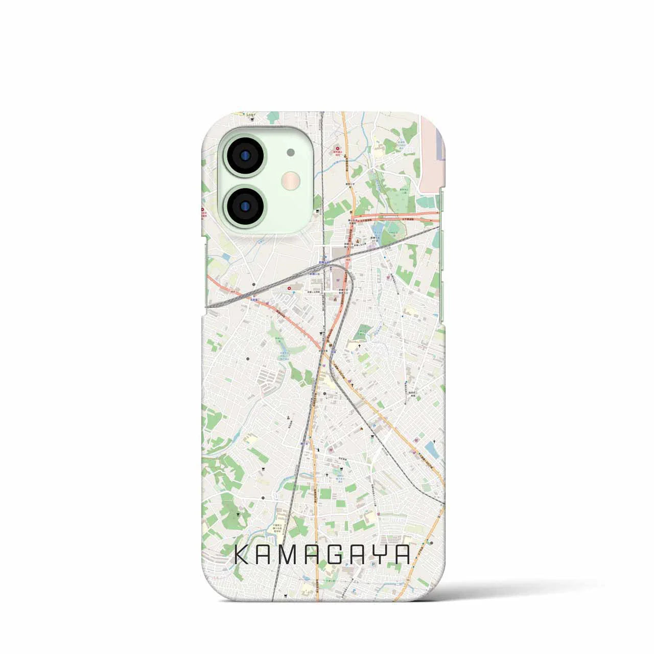 【鎌ケ谷(千葉県)】地図柄iPhoneケース(バックカバータイプ)