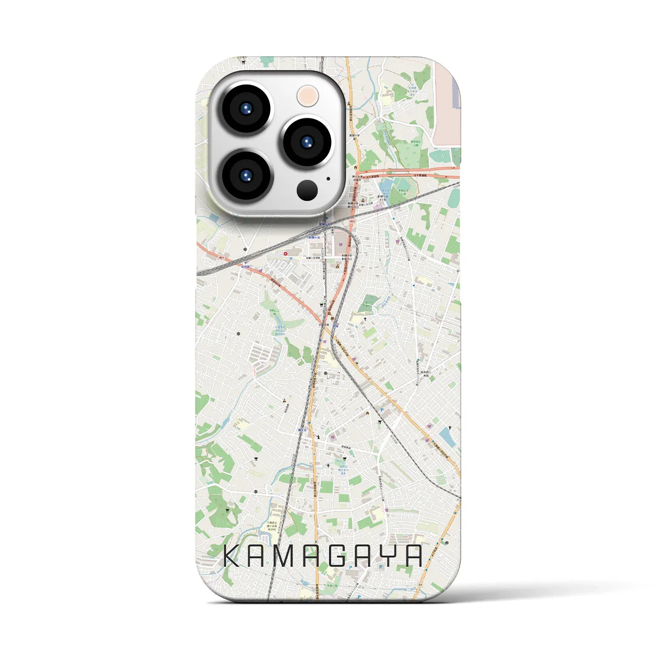 【鎌ケ谷(千葉県)】地図柄iPhoneケース(バックカバータイプ)