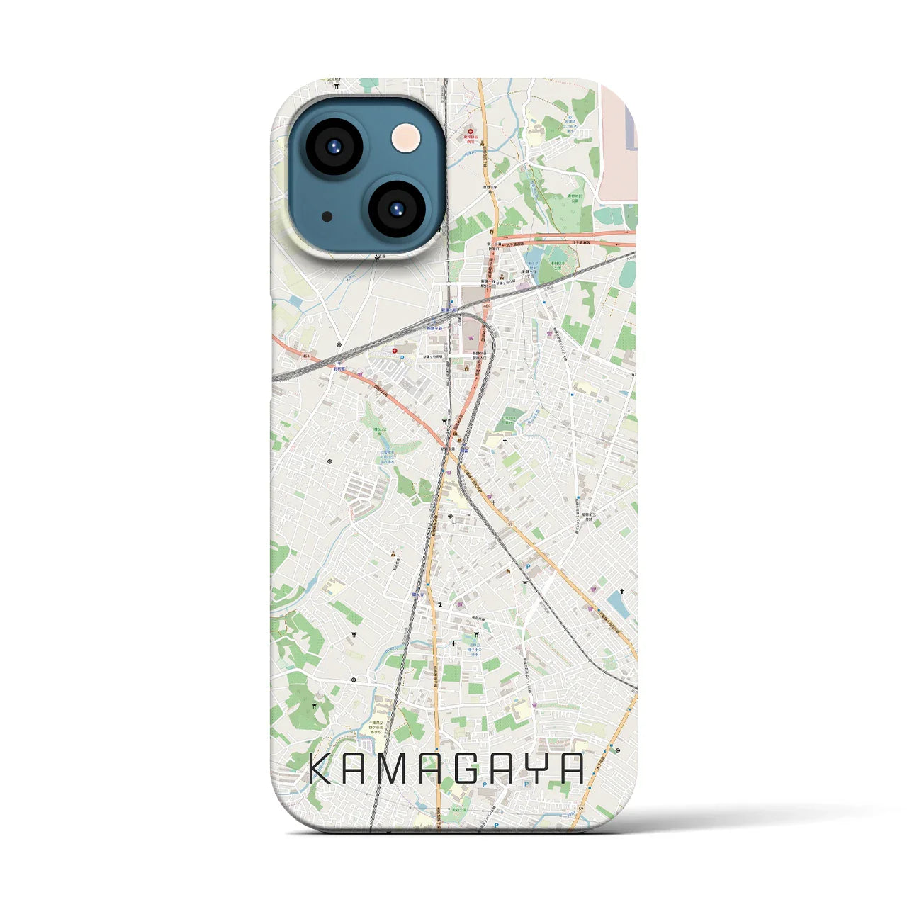 【鎌ケ谷(千葉県)】地図柄iPhoneケース(バックカバータイプ)