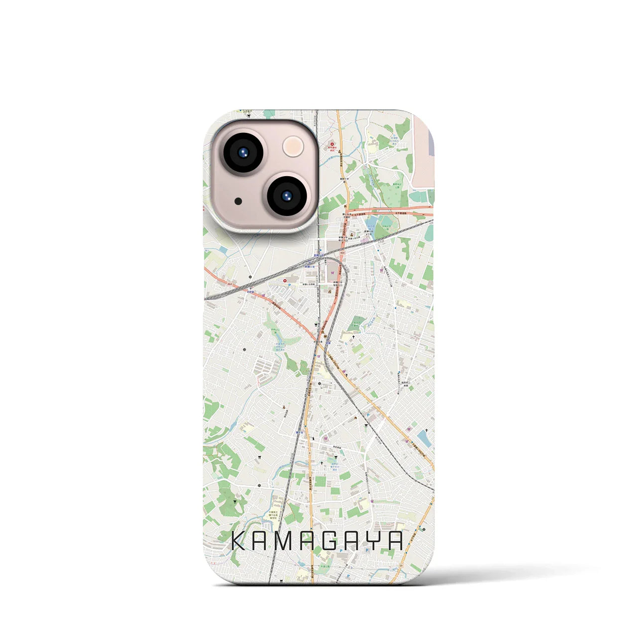 【鎌ケ谷(千葉県)】地図柄iPhoneケース(バックカバータイプ)