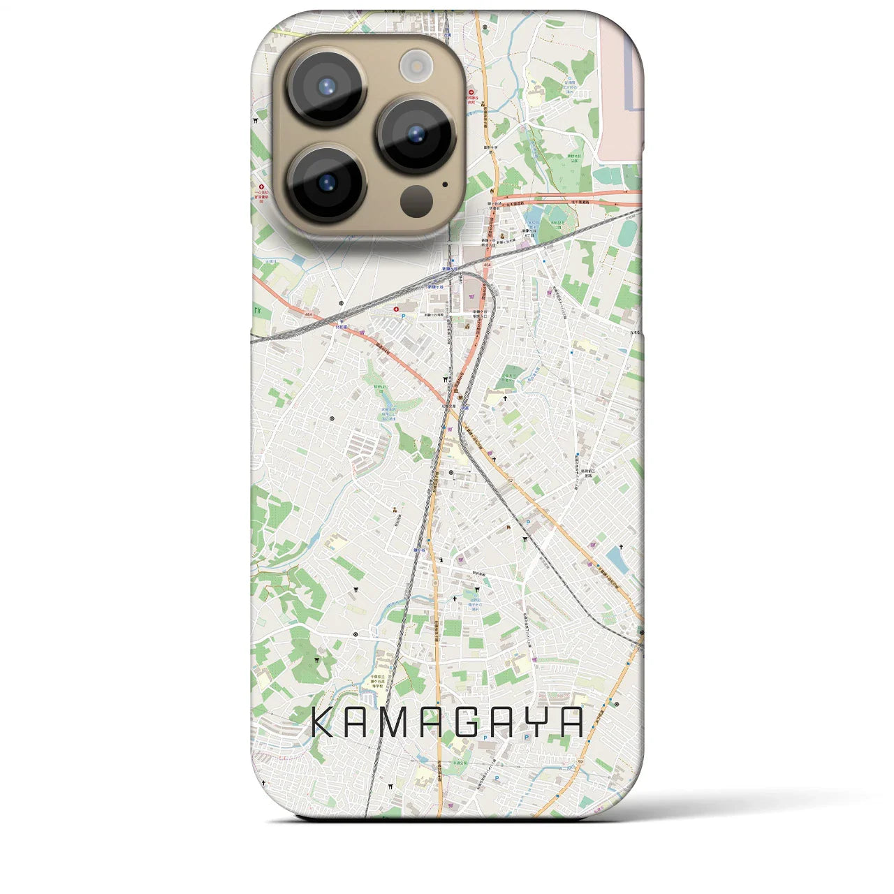 【鎌ケ谷(千葉県)】地図柄iPhoneケース(バックカバータイプ)