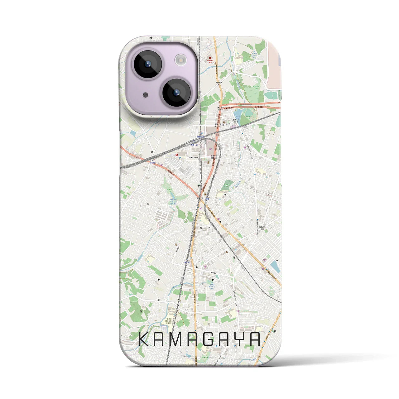 【鎌ケ谷(千葉県)】地図柄iPhoneケース(バックカバータイプ)