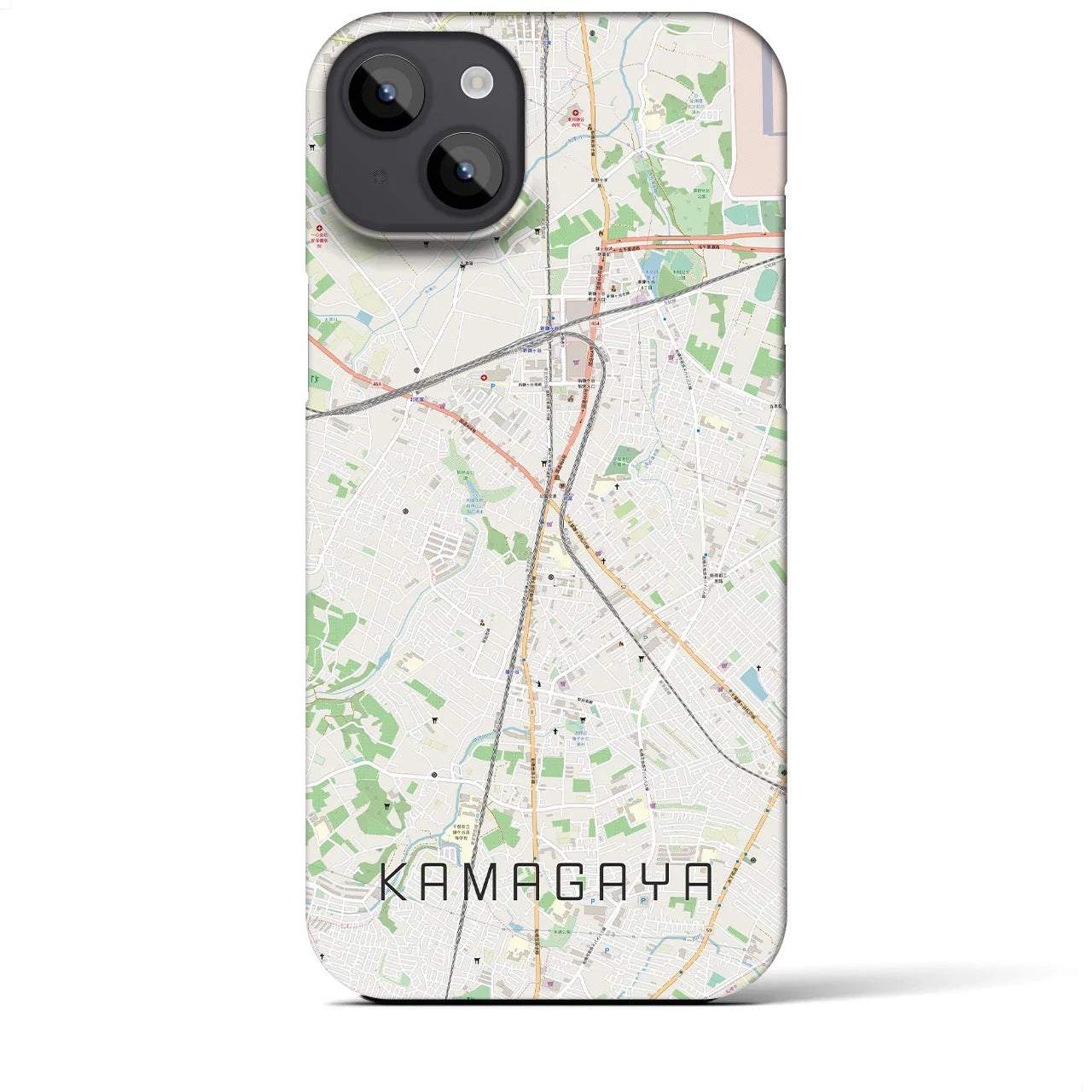 【鎌ケ谷(千葉県)】地図柄iPhoneケース(バックカバータイプ)