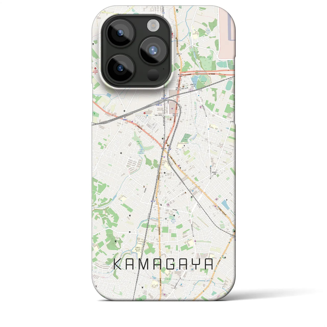 【鎌ケ谷(千葉県)】地図柄iPhoneケース(バックカバータイプ)