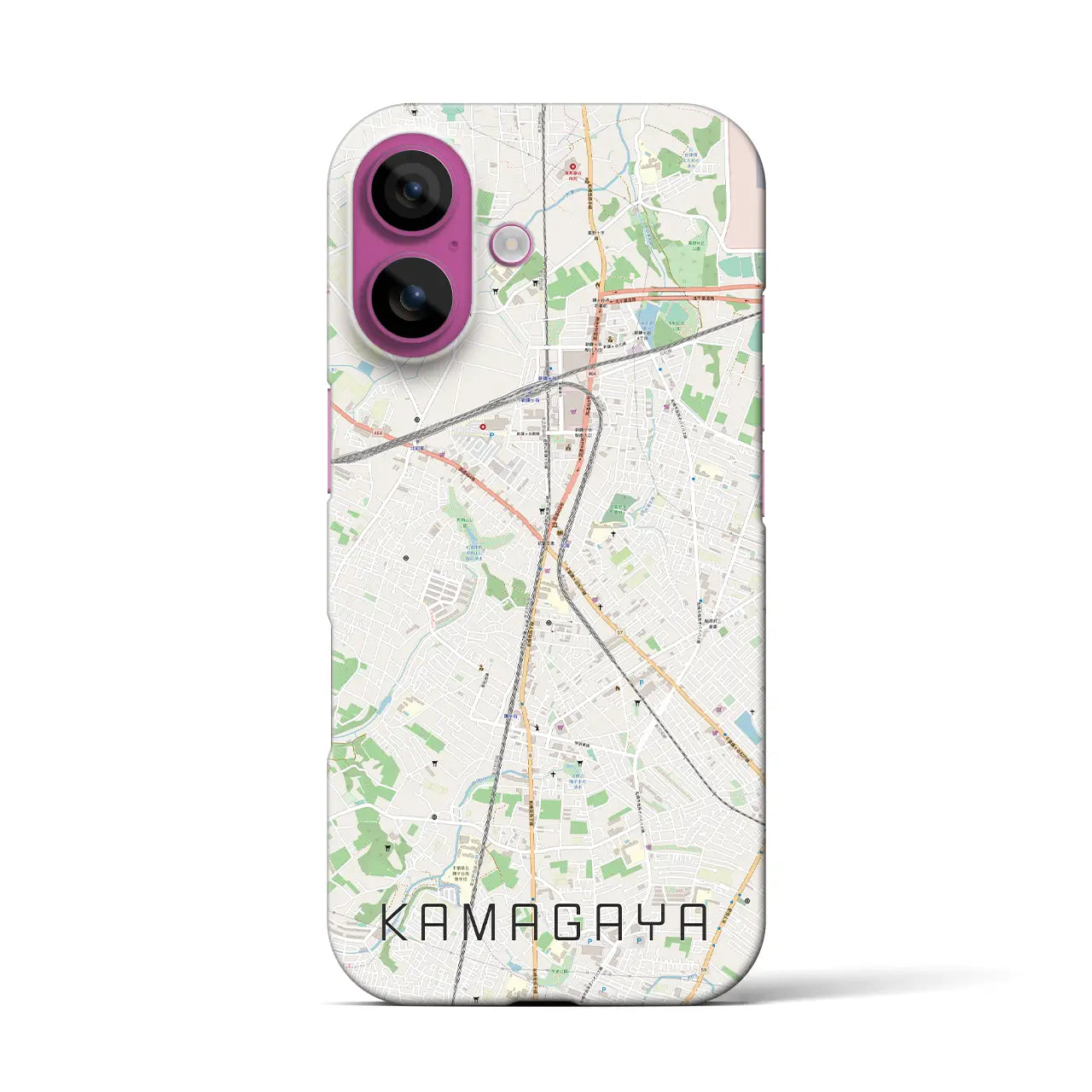 【鎌ケ谷(千葉県)】地図柄iPhoneケース(バックカバータイプ)