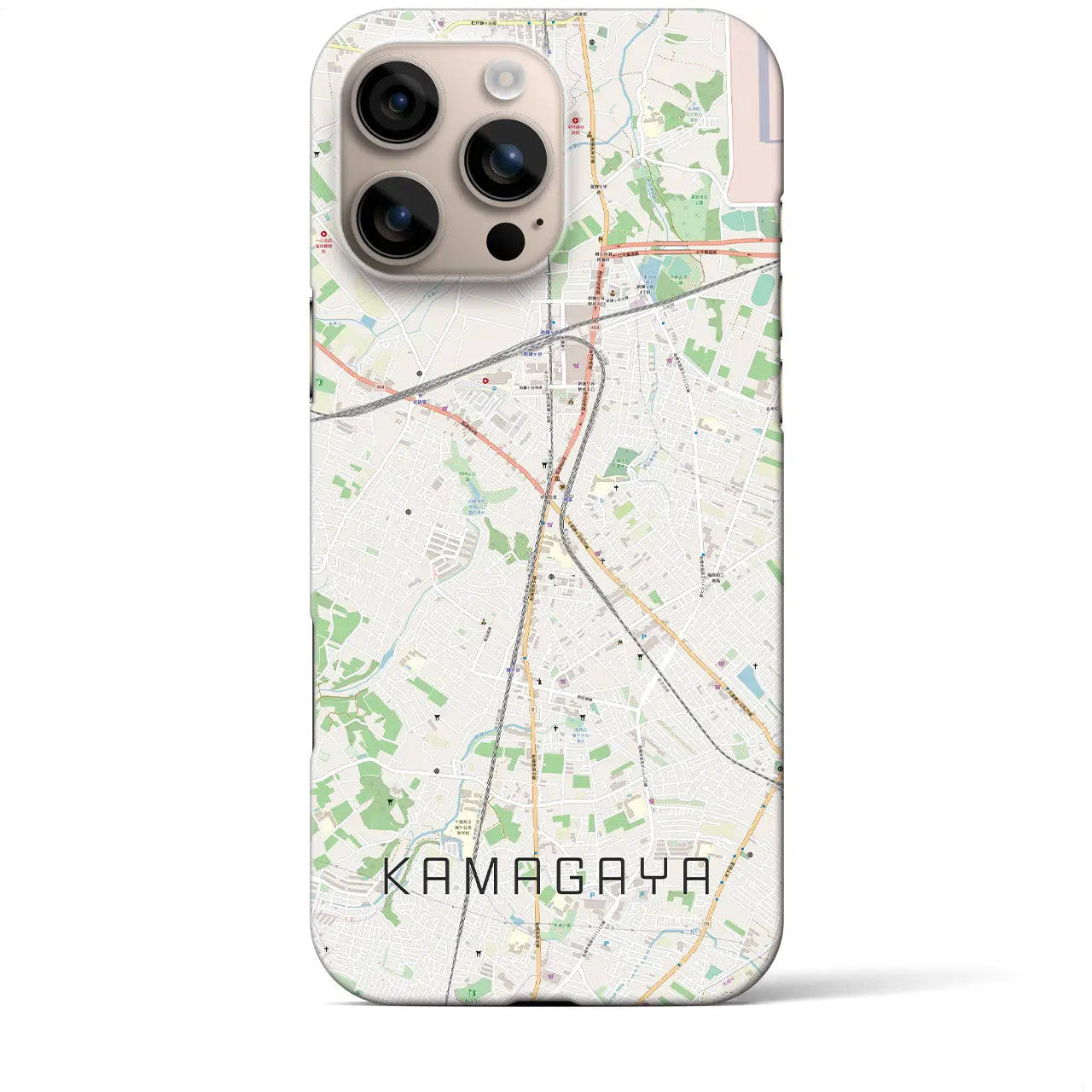 【鎌ケ谷(千葉県)】地図柄iPhoneケース(バックカバータイプ)