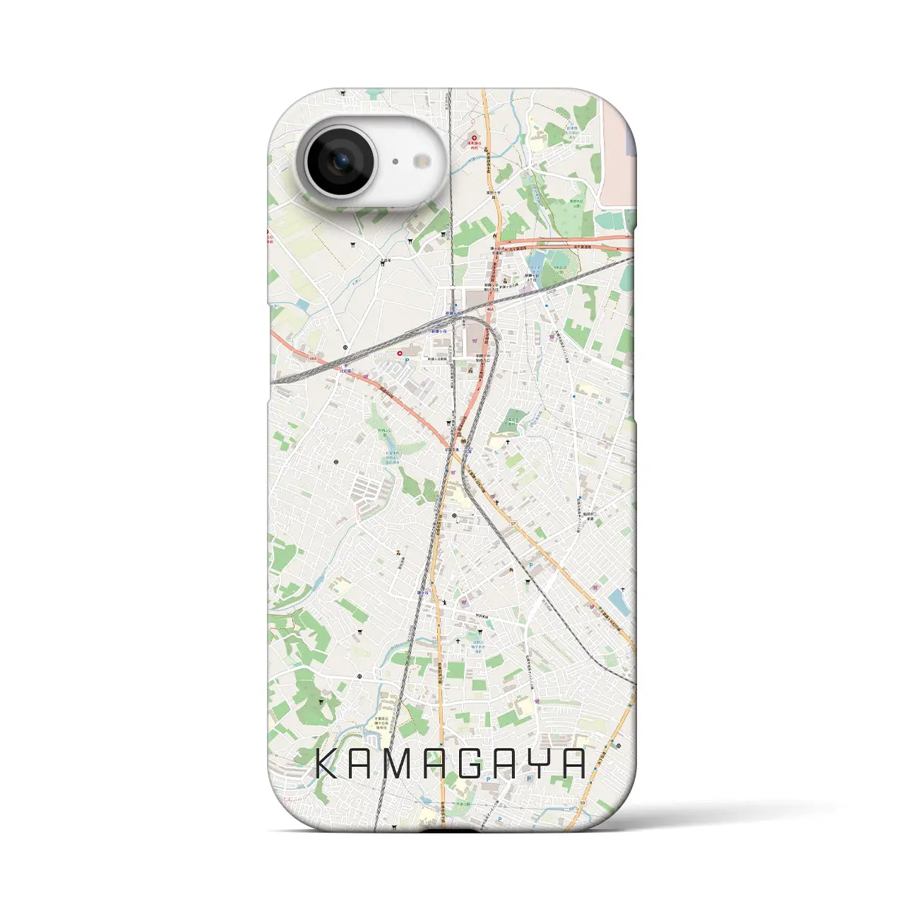 【鎌ケ谷(千葉県)】地図柄iPhoneケース(バックカバータイプ)