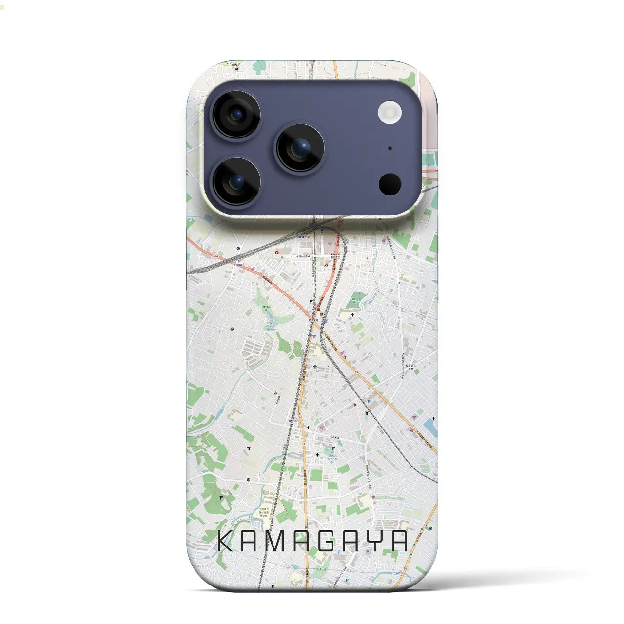 【鎌ケ谷(千葉県)】地図柄iPhoneケース(バックカバータイプ)