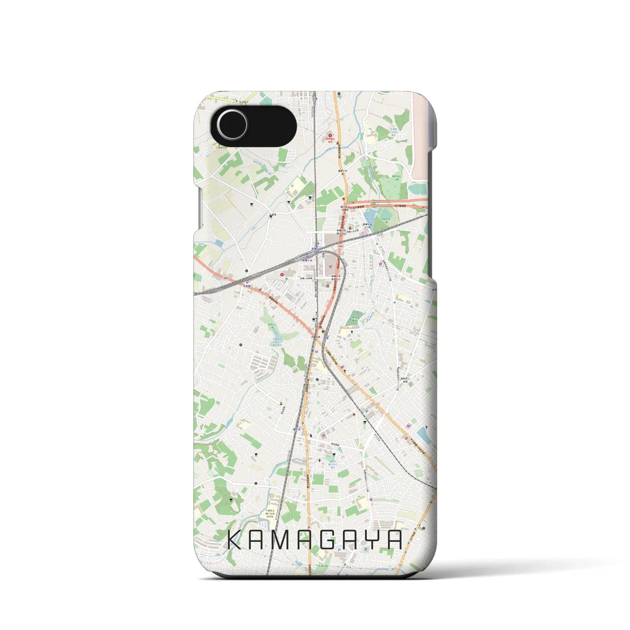 【鎌ケ谷(千葉県)】地図柄iPhoneケース(バックカバータイプ)