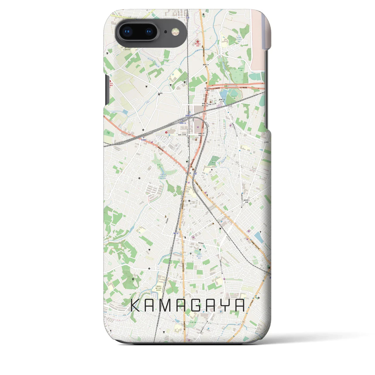 【鎌ケ谷(千葉県)】地図柄iPhoneケース(バックカバータイプ)