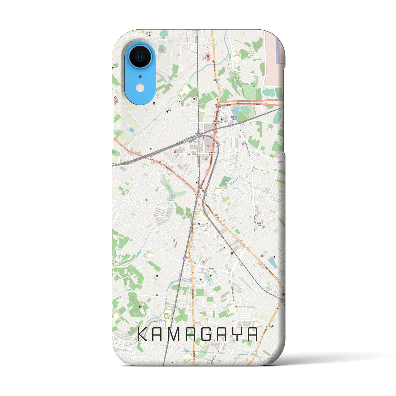 【鎌ケ谷(千葉県)】地図柄iPhoneケース(バックカバータイプ)