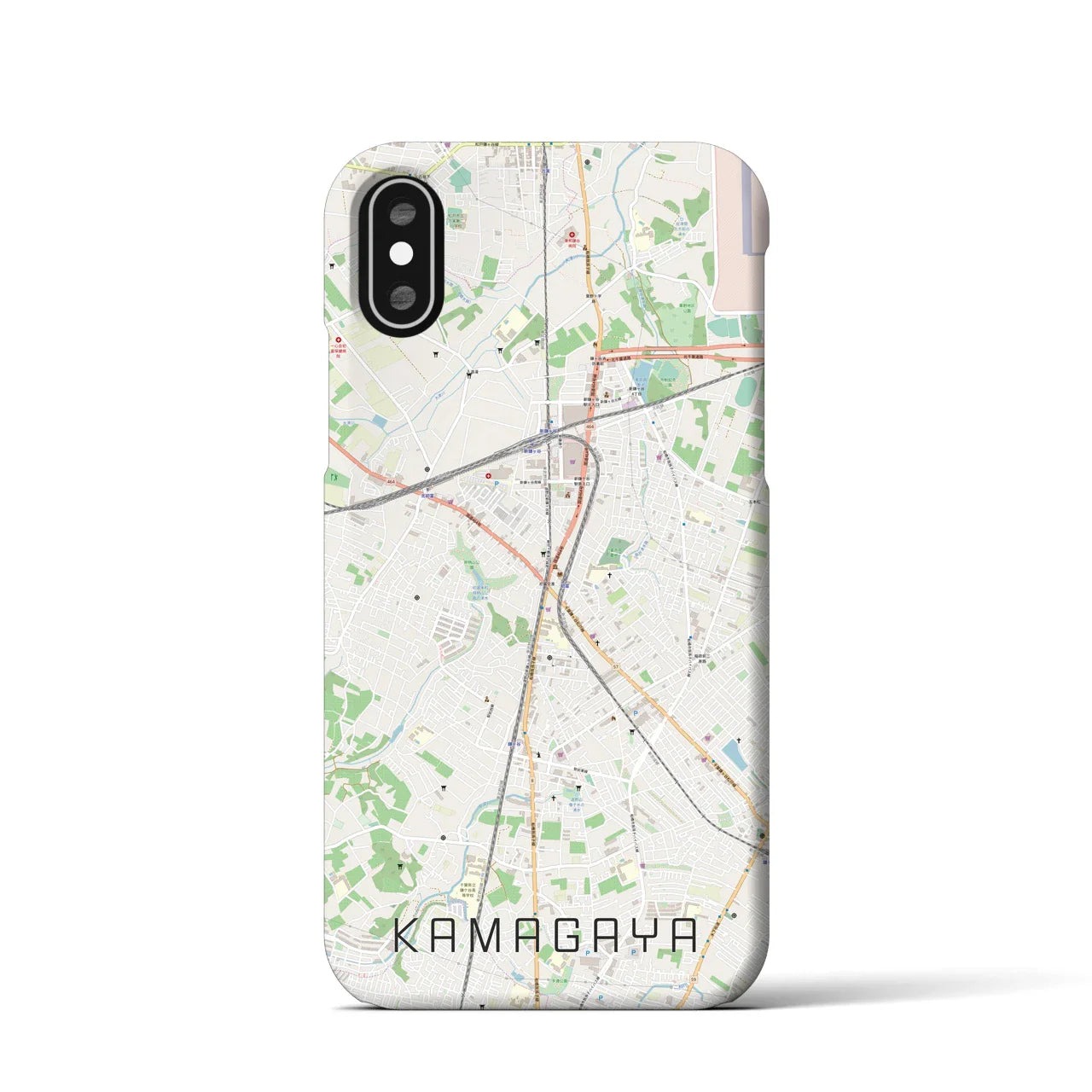 【鎌ケ谷(千葉県)】地図柄iPhoneケース(バックカバータイプ)