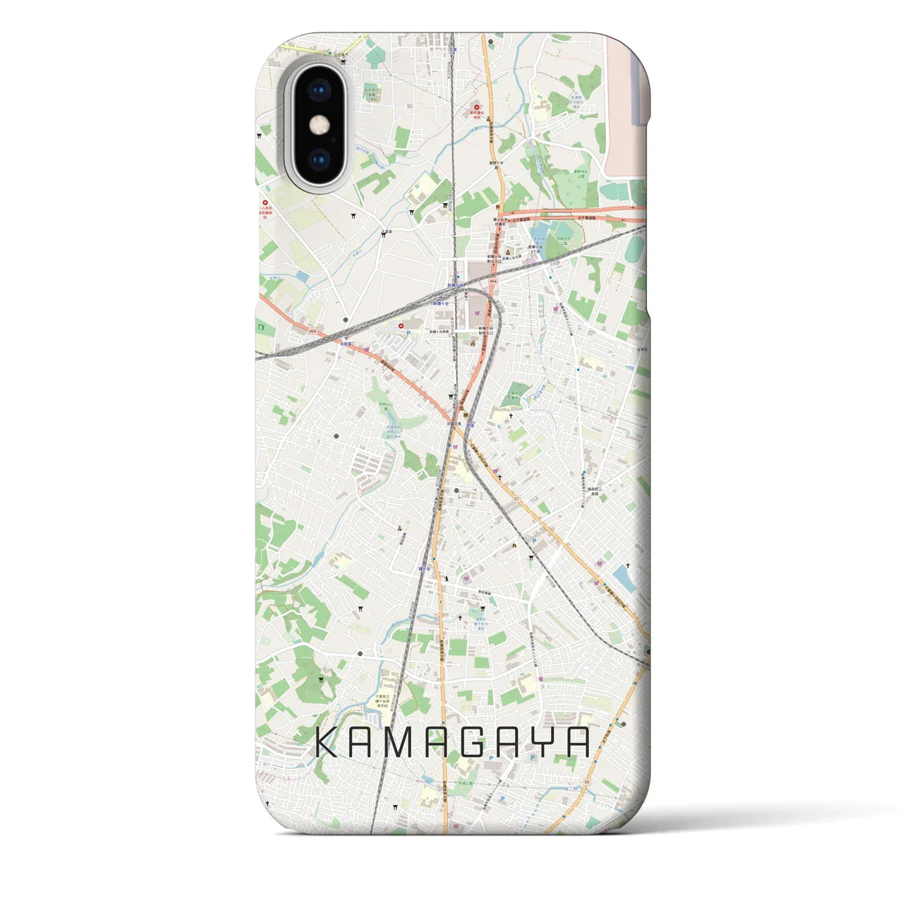 【鎌ケ谷(千葉県)】地図柄iPhoneケース(バックカバータイプ)