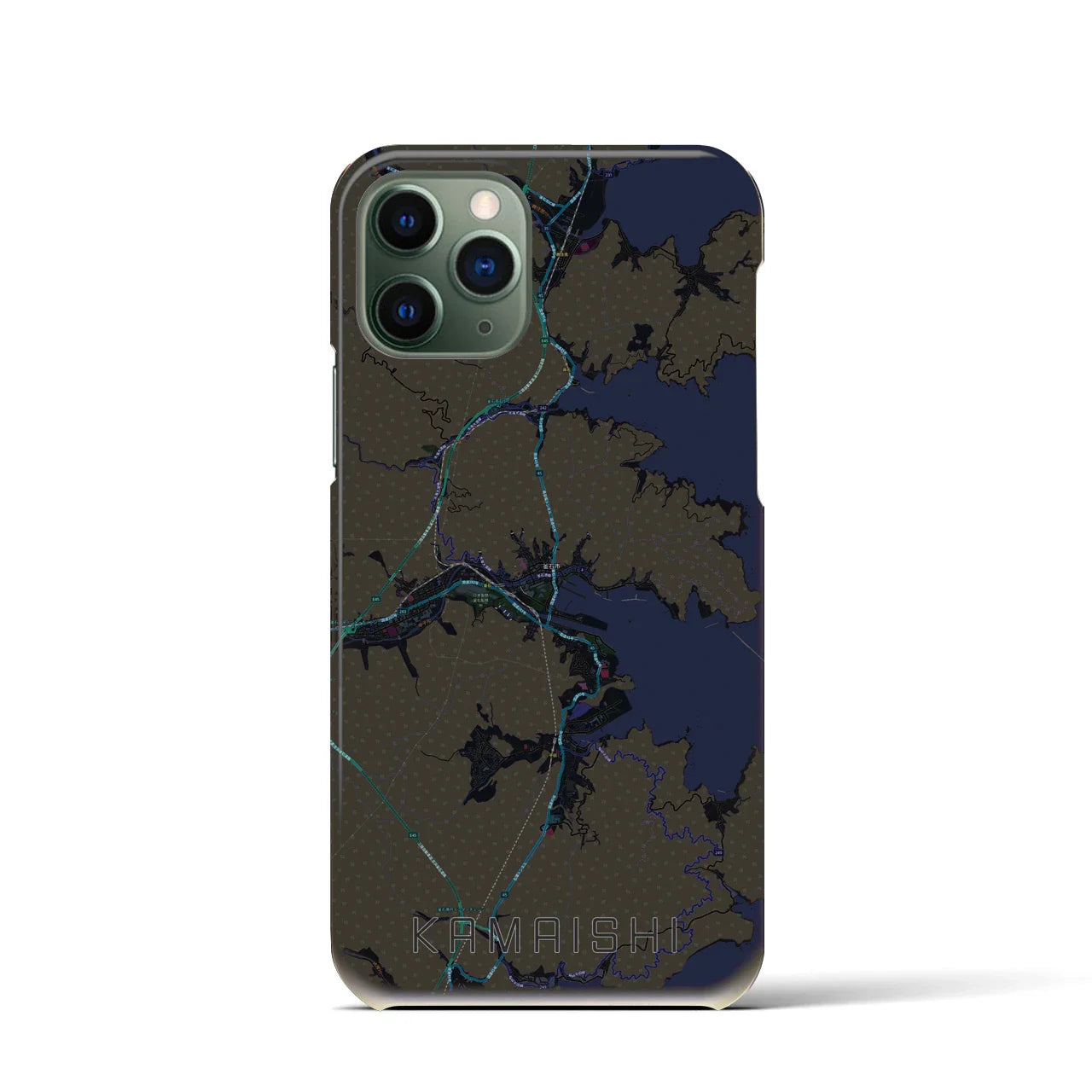 【釜石(岩手県)】地図柄iPhoneケース(バックカバータイプ)