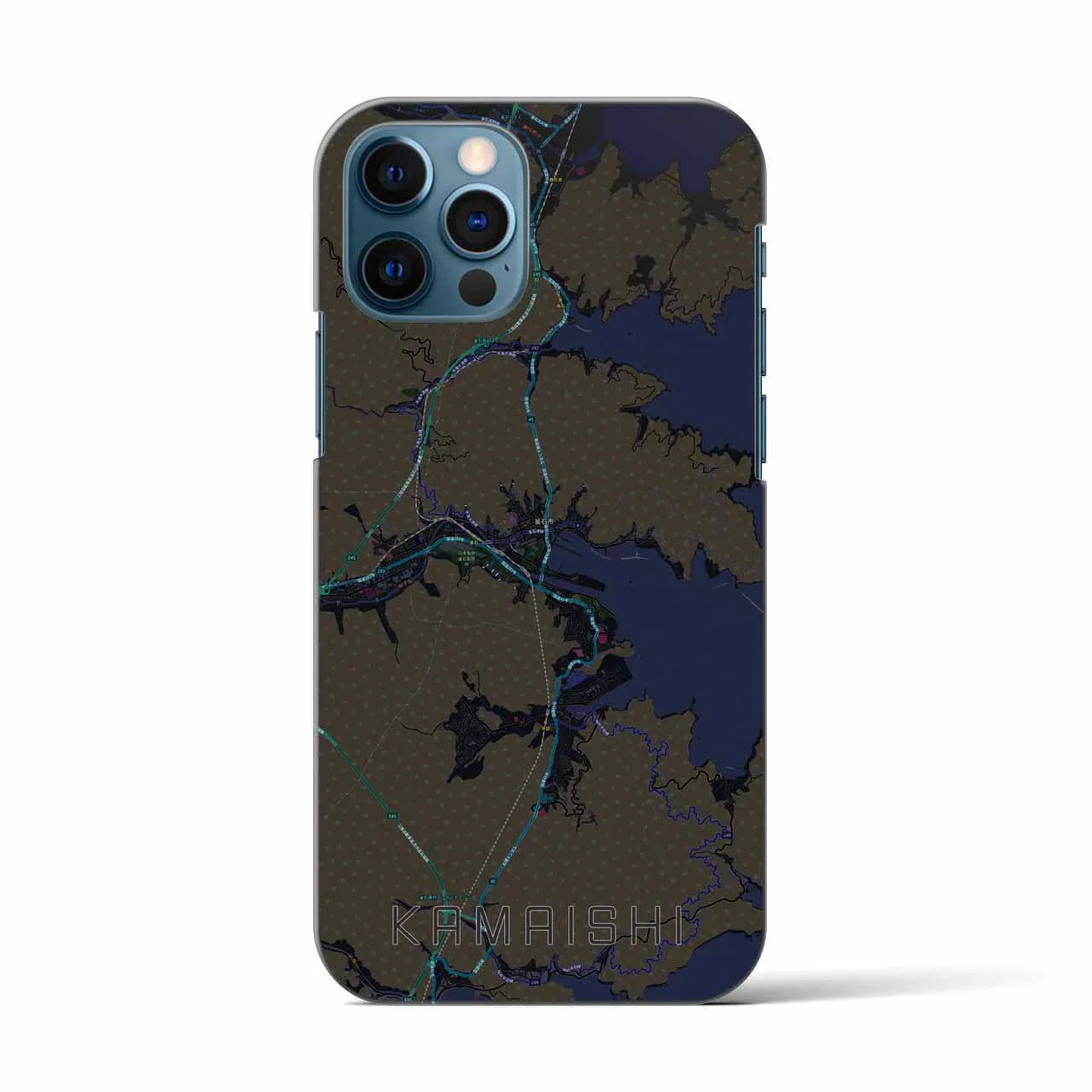 【釜石(岩手県)】地図柄iPhoneケース(バックカバータイプ)