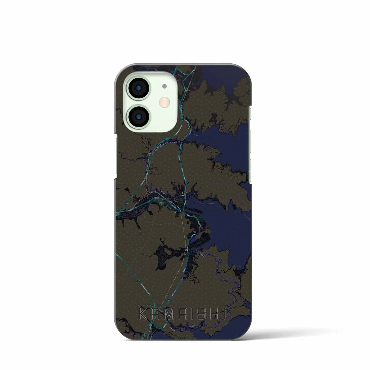 【釜石(岩手県)】地図柄iPhoneケース(バックカバータイプ)