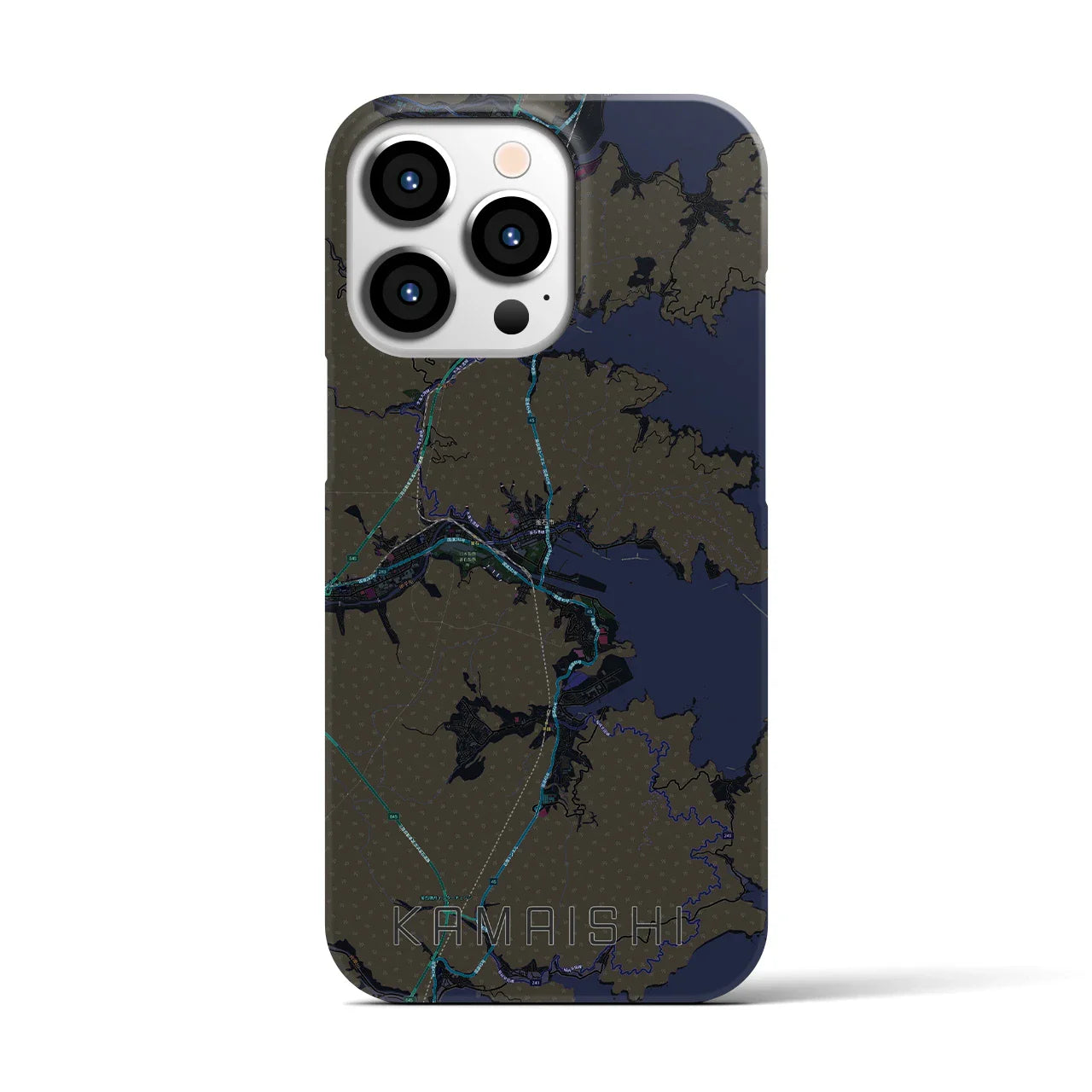 【釜石(岩手県)】地図柄iPhoneケース(バックカバータイプ)