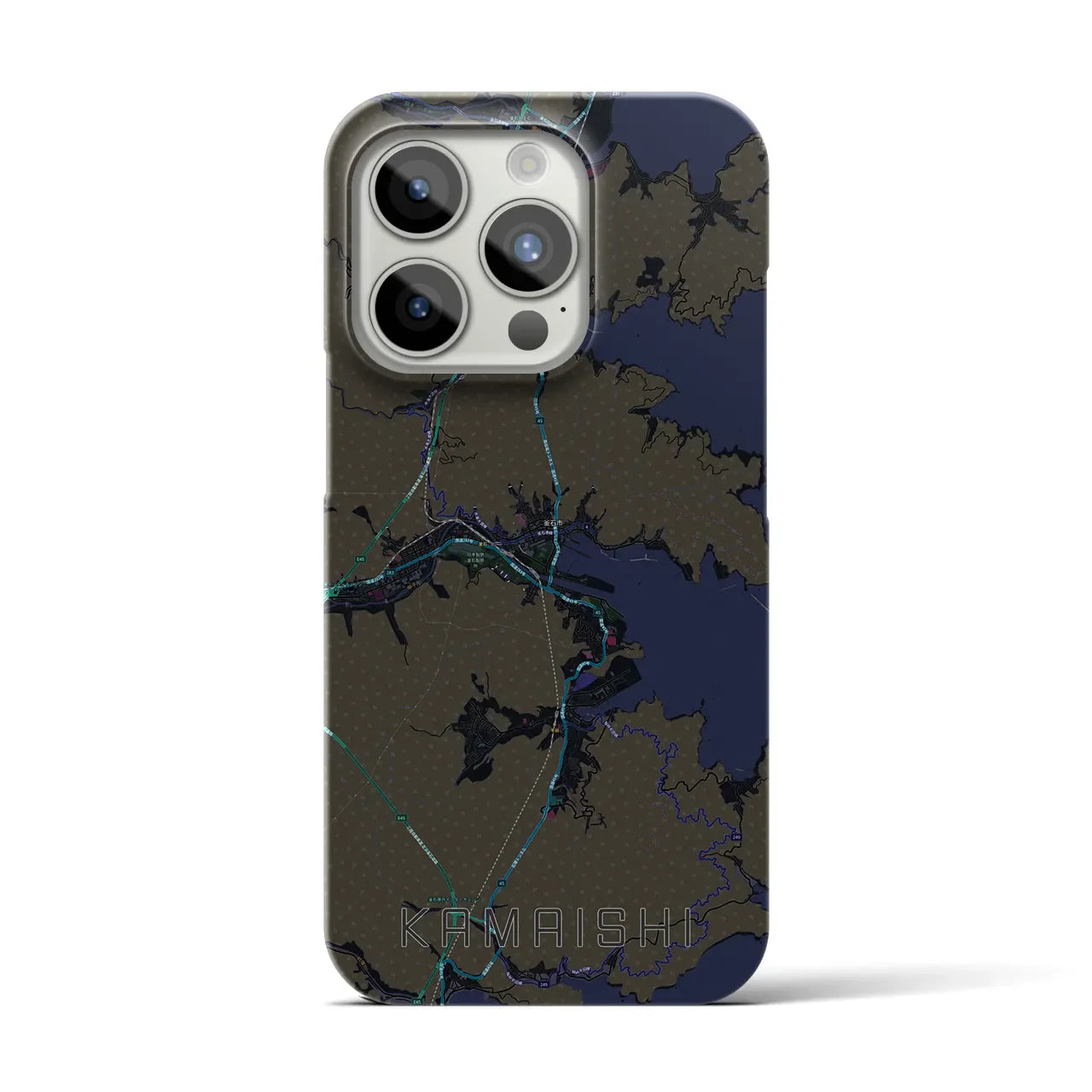 【釜石(岩手県)】地図柄iPhoneケース(バックカバータイプ)