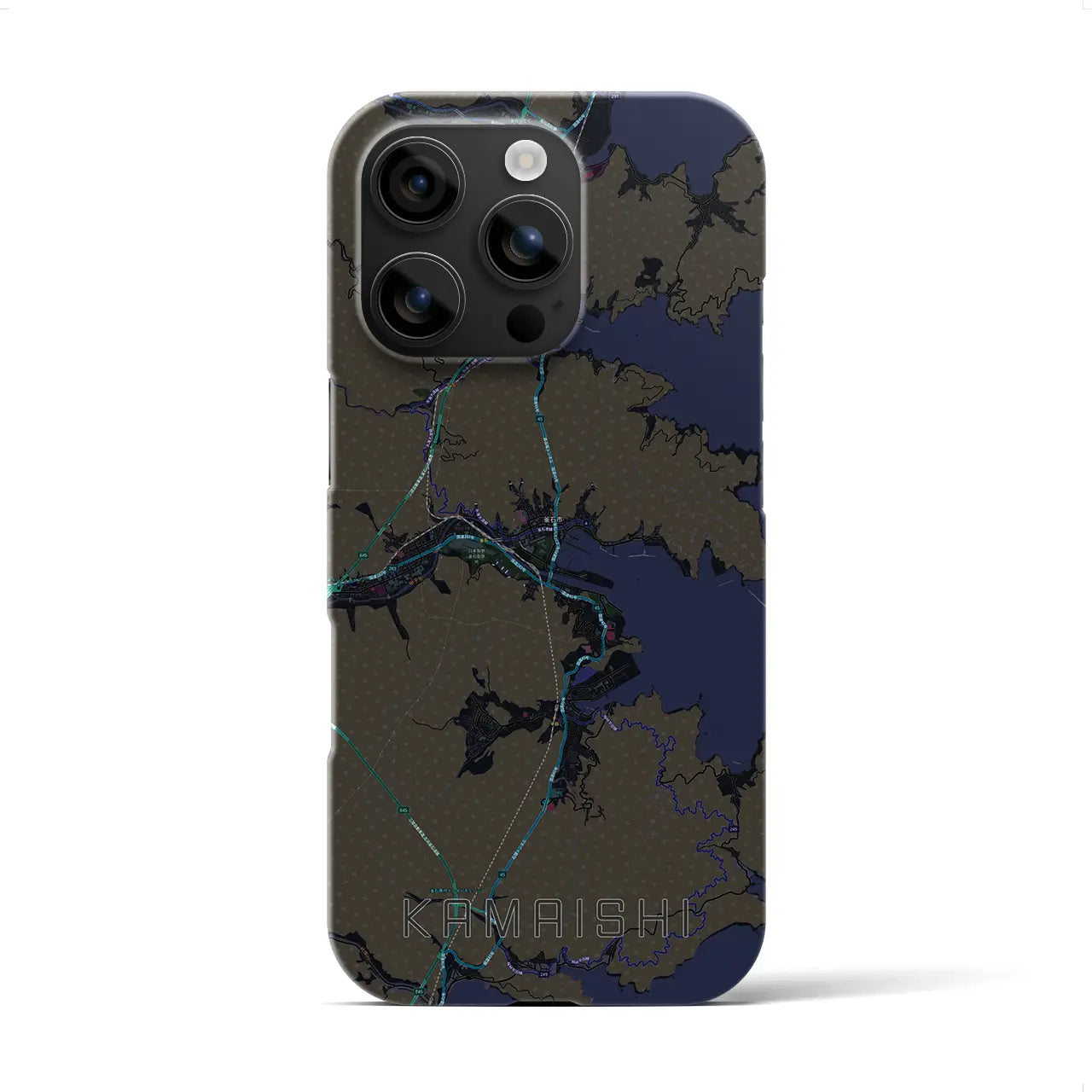 【釜石(岩手県)】地図柄iPhoneケース(バックカバータイプ)