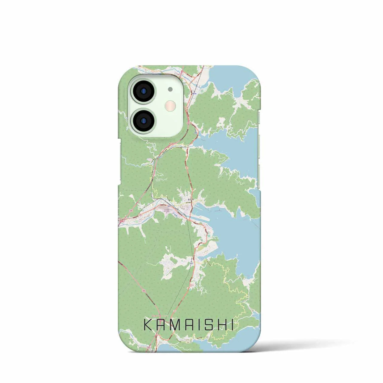 【釜石(岩手県)】地図柄iPhoneケース(バックカバータイプ)
