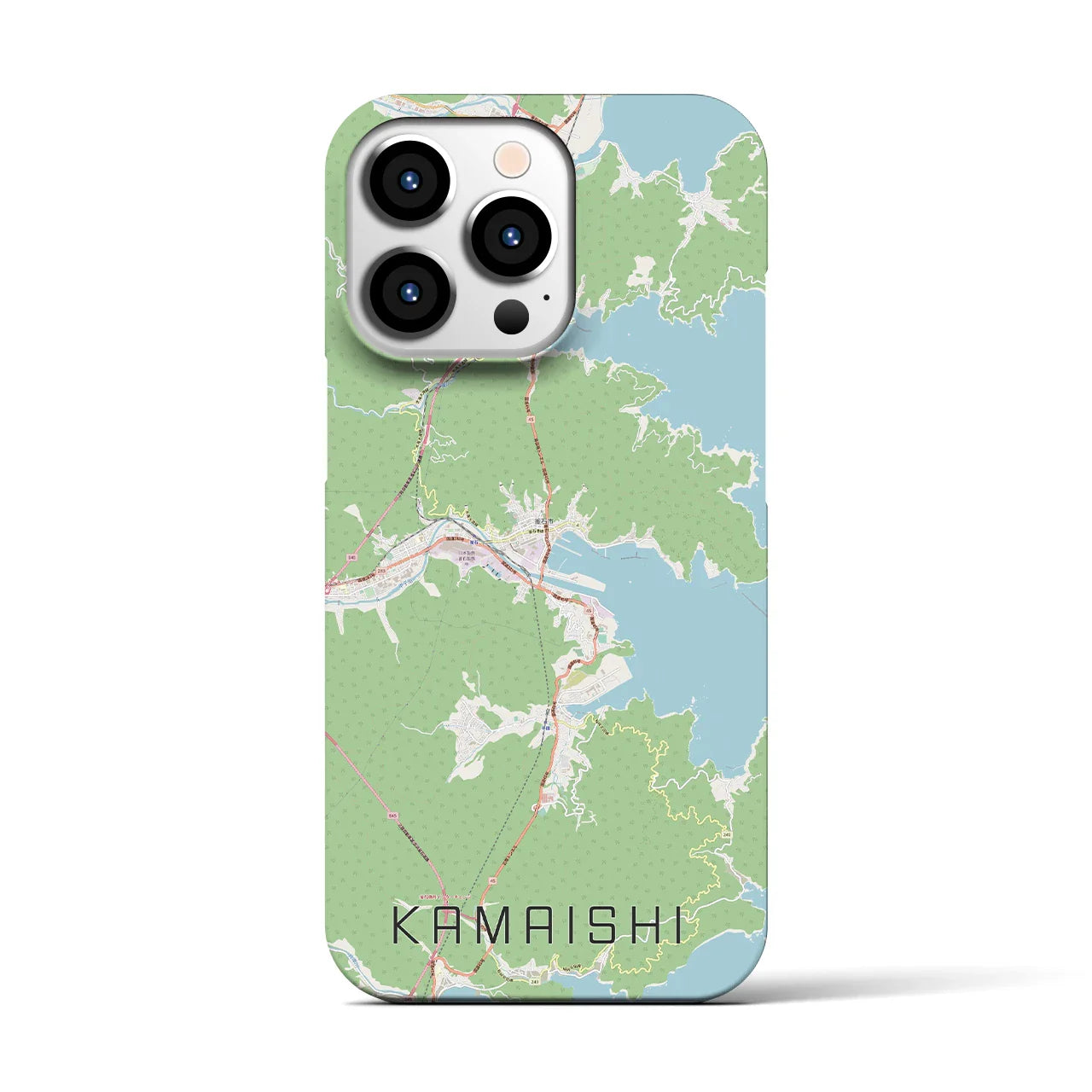 【釜石(岩手県)】地図柄iPhoneケース(バックカバータイプ)