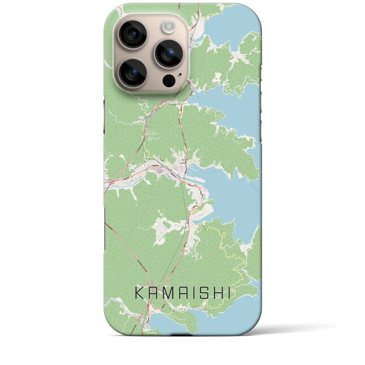 【釜石(岩手県)】地図柄iPhoneケース(バックカバータイプ)