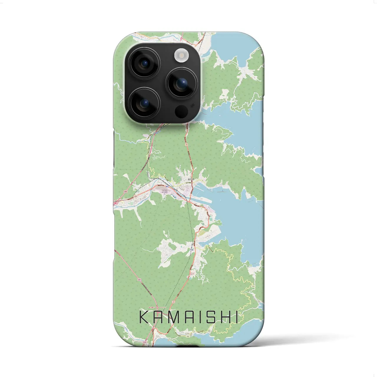 【釜石(岩手県)】地図柄iPhoneケース(バックカバータイプ)