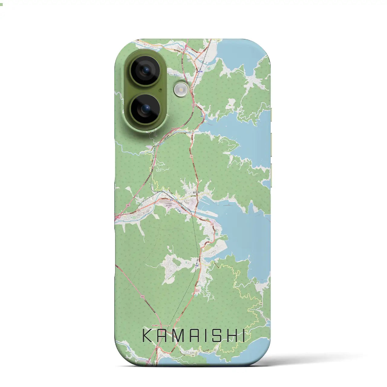 【釜石(岩手県)】地図柄iPhoneケース(バックカバータイプ)