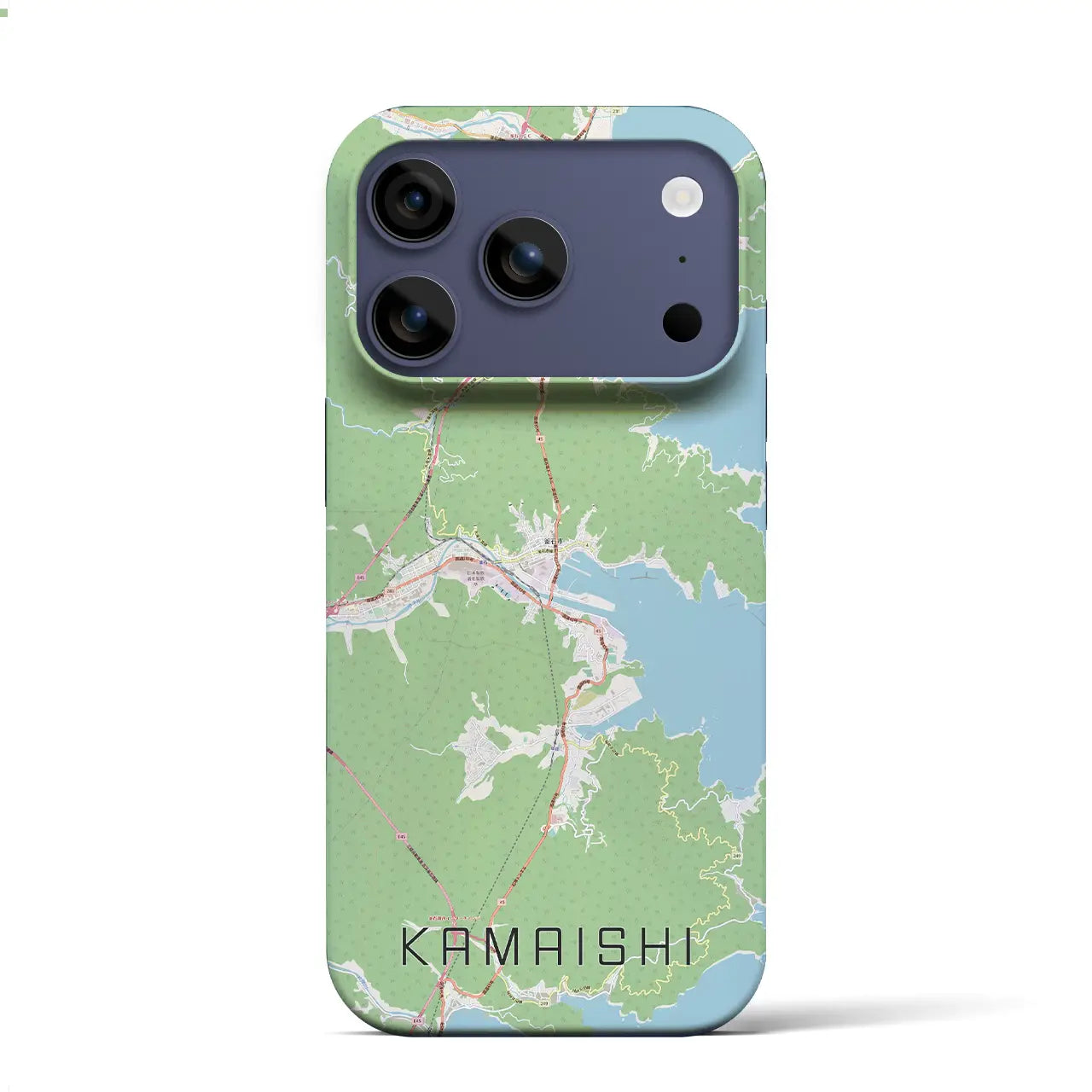【釜石(岩手県)】地図柄iPhoneケース(バックカバータイプ)