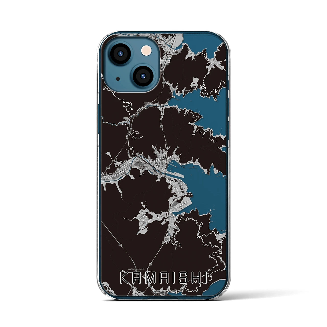 【釜石(岩手県)】地図柄iPhoneケース(クリアタイプ)