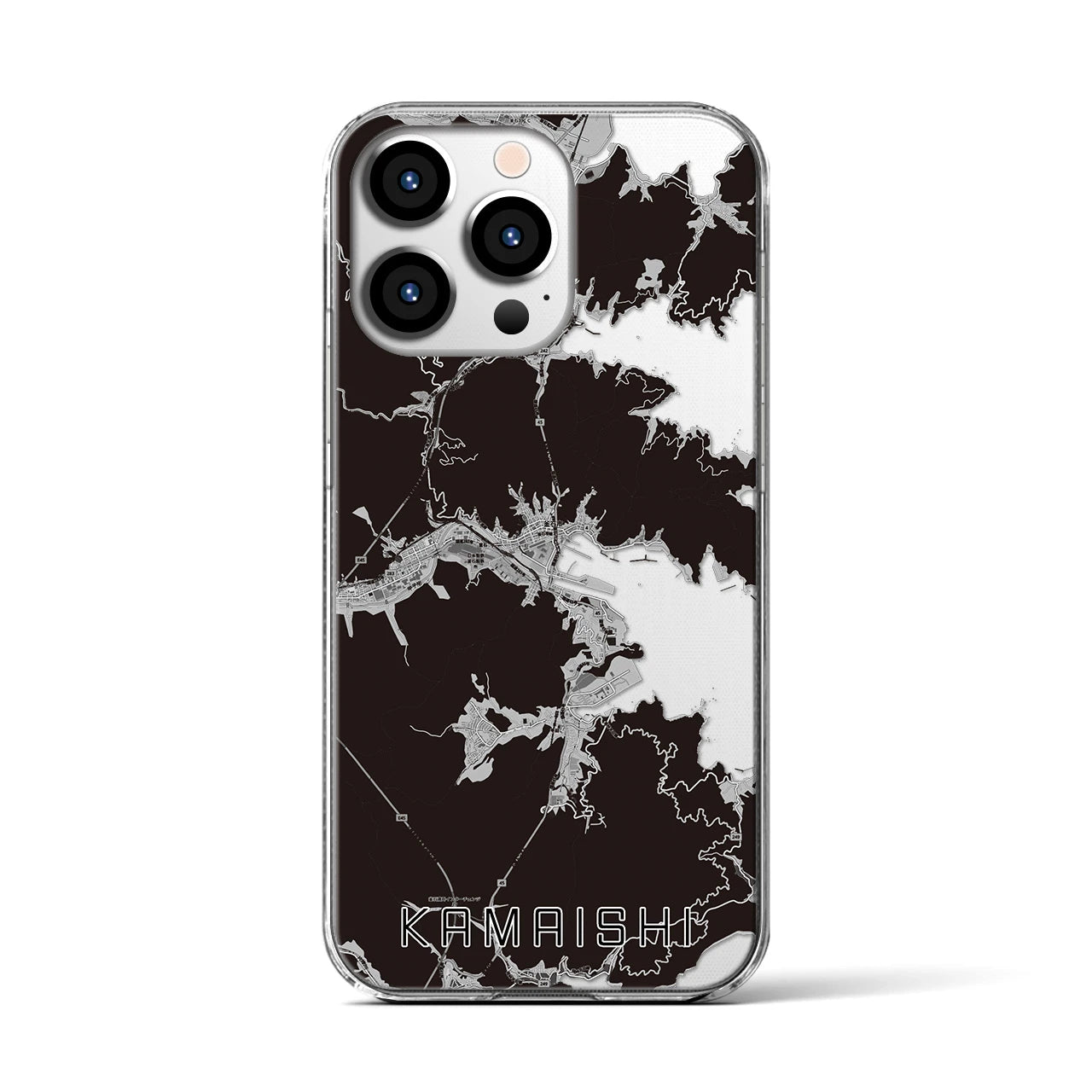 【釜石(岩手県)】地図柄iPhoneケース(クリアタイプ)