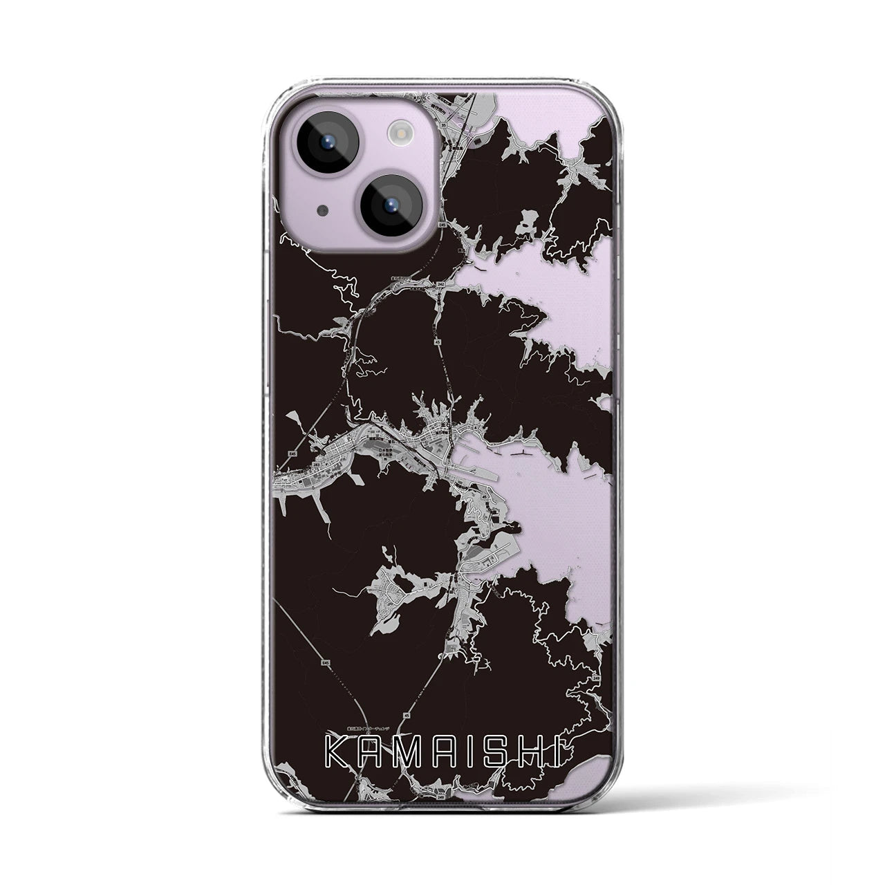 【釜石(岩手県)】地図柄iPhoneケース(クリアタイプ)