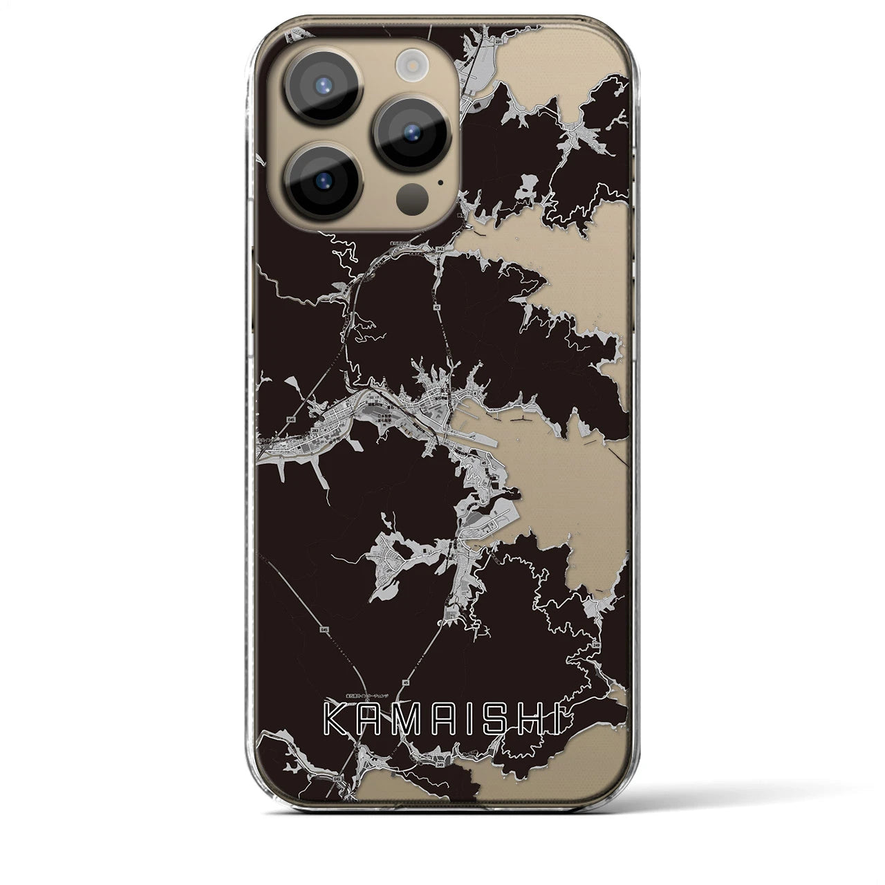 【釜石(岩手県)】地図柄iPhoneケース(クリアタイプ)