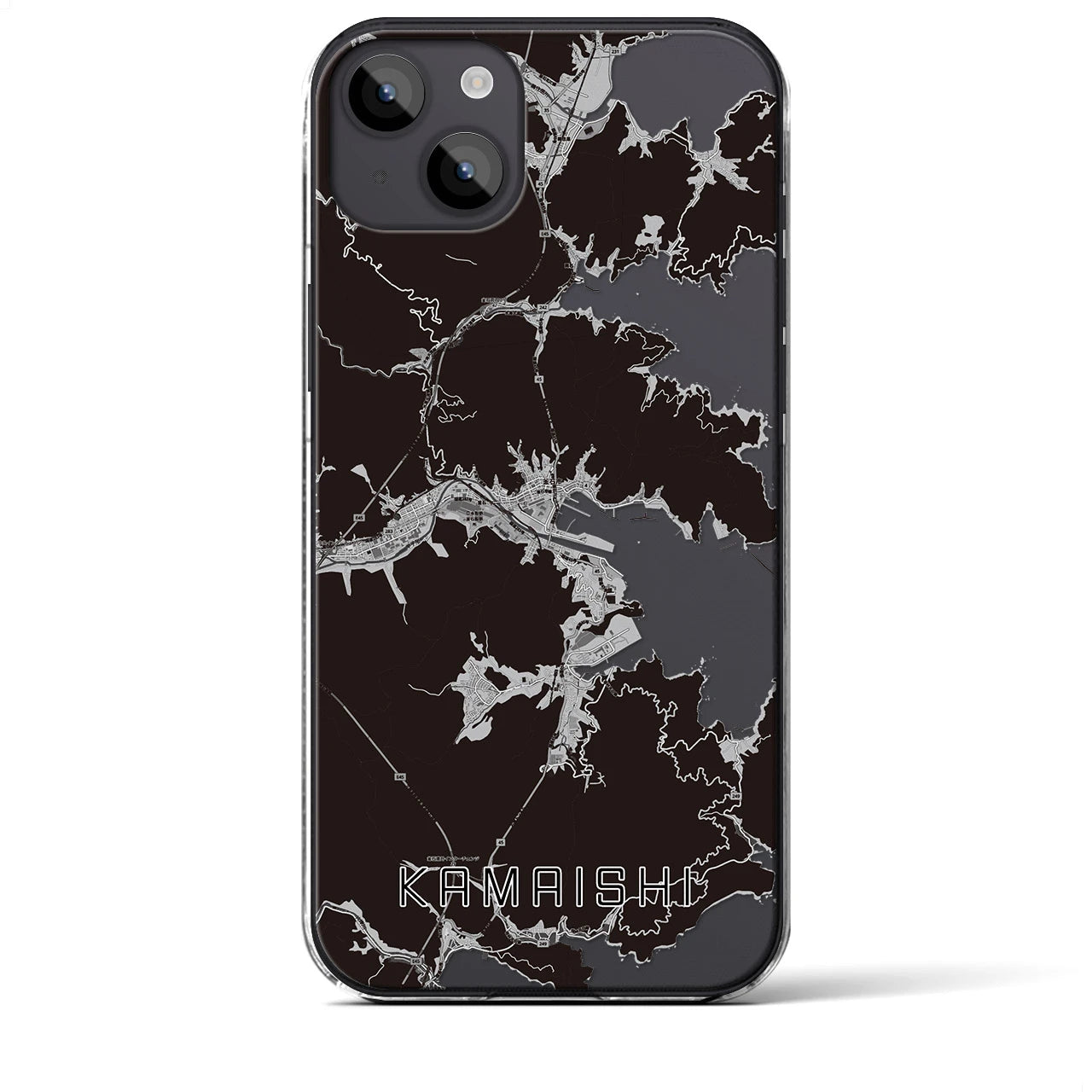 【釜石(岩手県)】地図柄iPhoneケース(クリアタイプ)