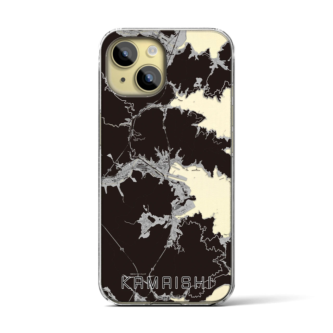 【釜石(岩手県)】地図柄iPhoneケース(クリアタイプ)