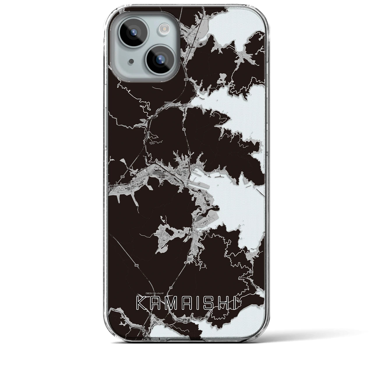 【釜石(岩手県)】地図柄iPhoneケース(クリアタイプ)