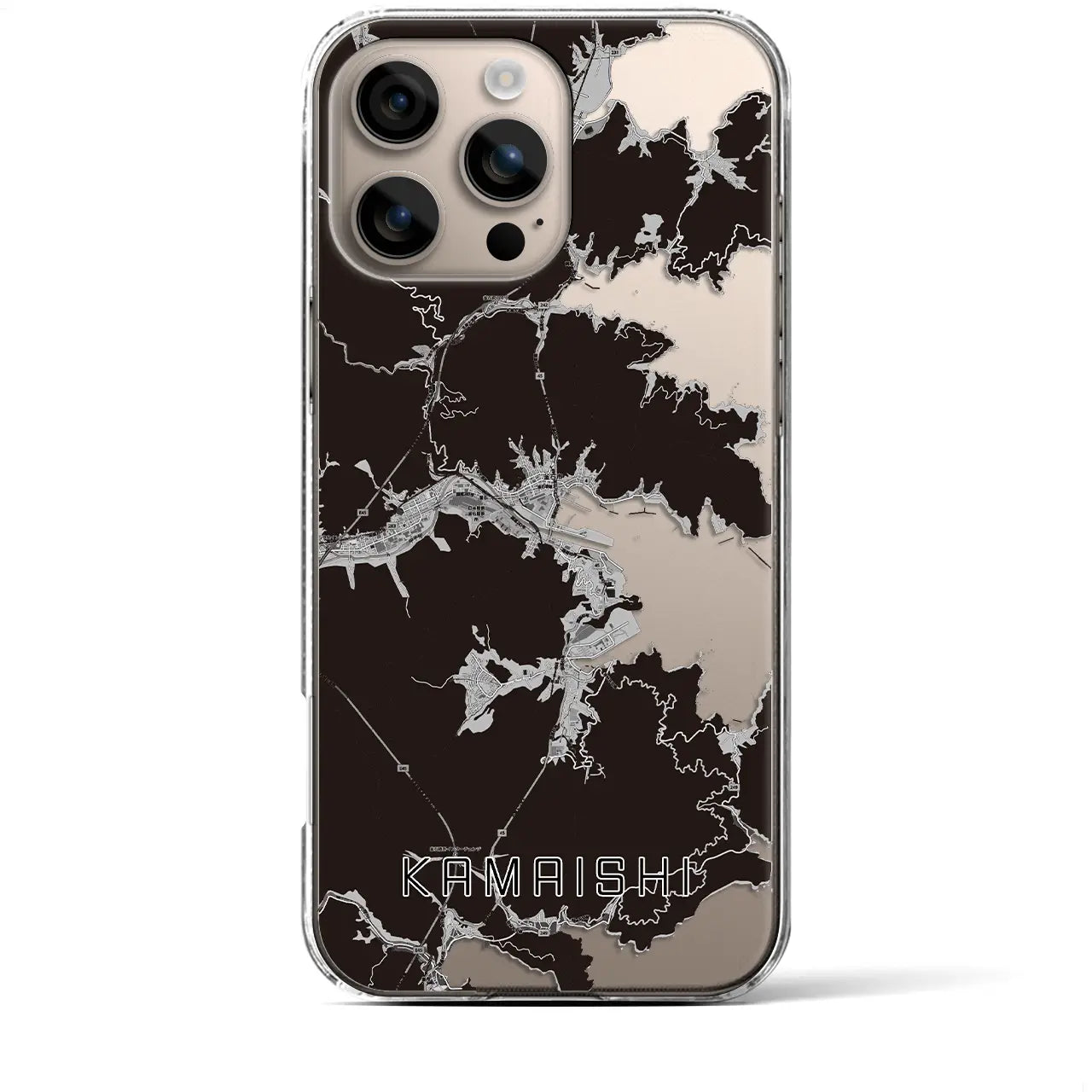 【釜石(岩手県)】地図柄iPhoneケース(クリアタイプ)