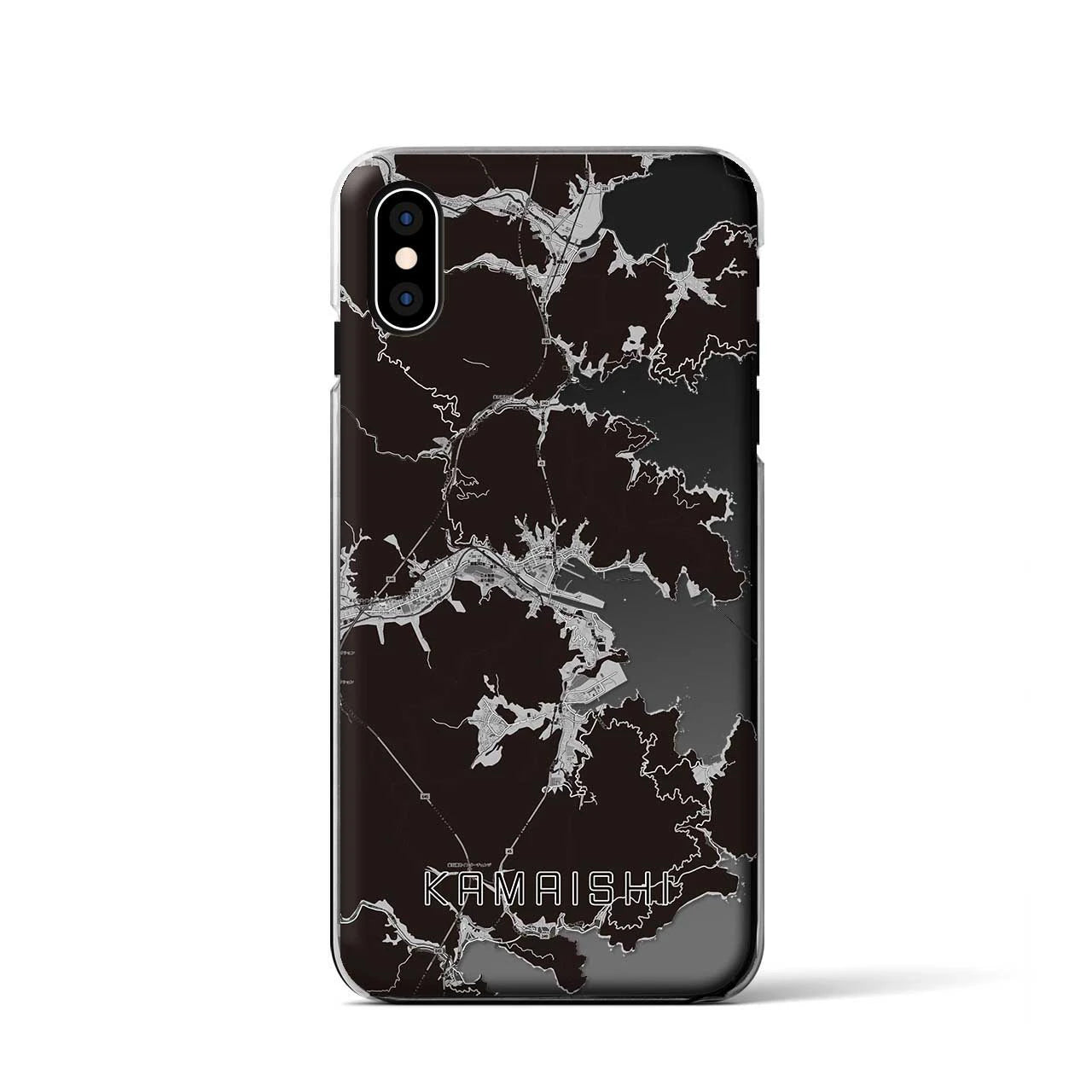 【釜石(岩手県)】地図柄iPhoneケース(クリアタイプ)