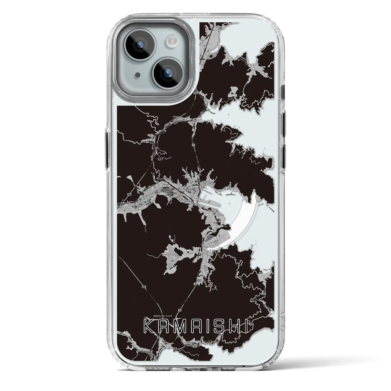 【釜石(岩手県)】地図柄iPhoneケース(MagSafeタイプ)