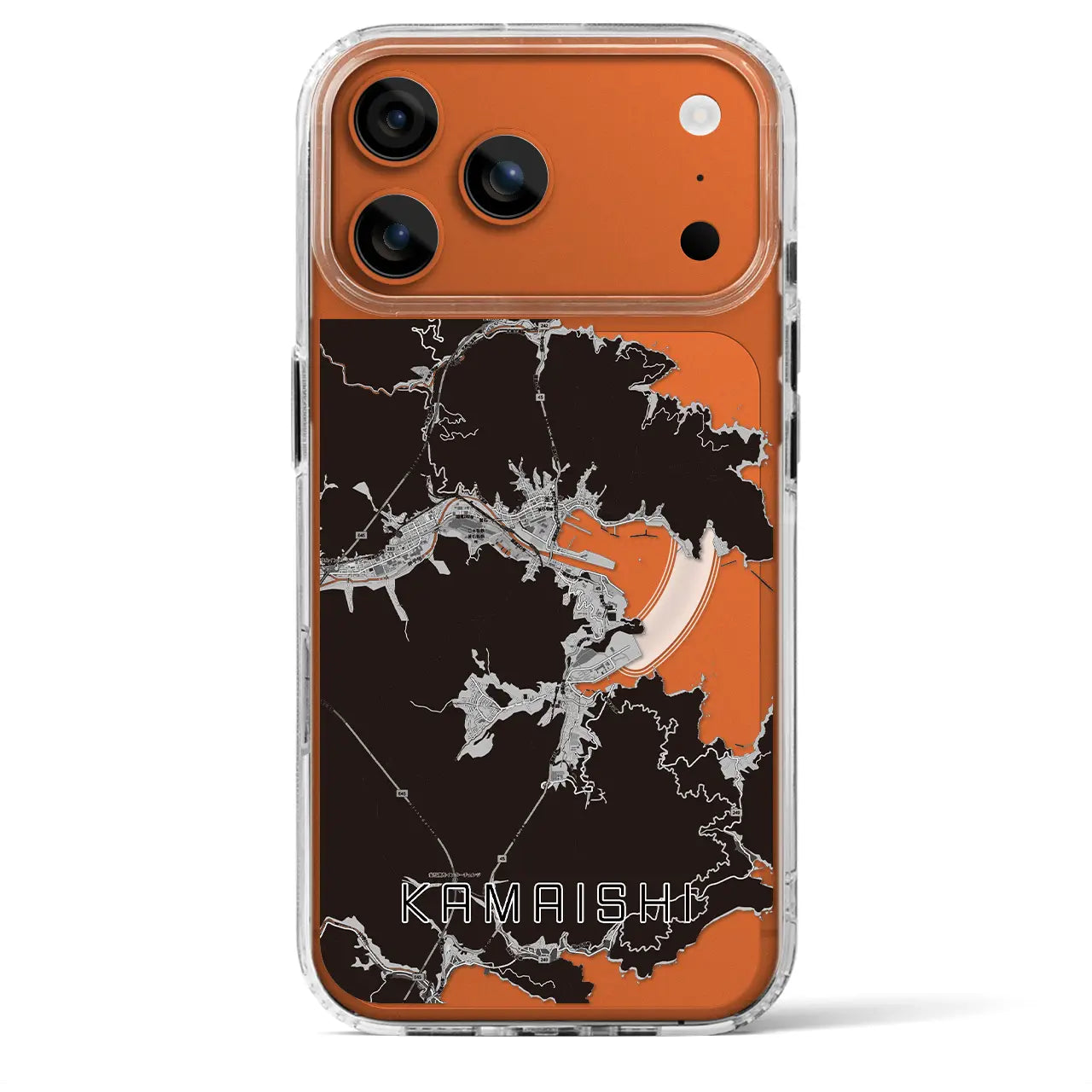 【釜石(岩手県)】地図柄iPhoneケース(MagSafeタイプ)