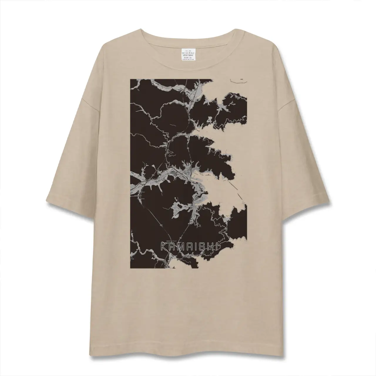 【釜石(岩手県)】地図柄ビッグシルエットTシャツ