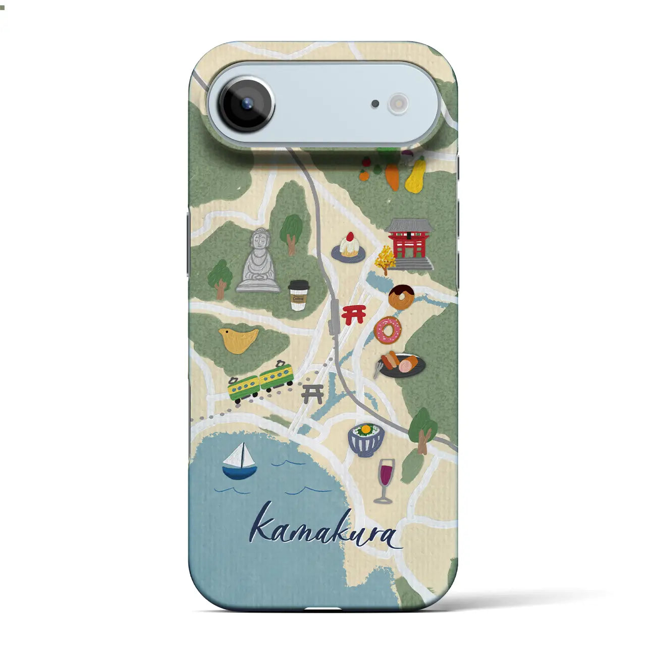 【鎌倉(Walk & Eat)】Walk & Eat iPhoneケース(バックカバータイプ)ライトブルー・iPhone 17 Pro Max 用