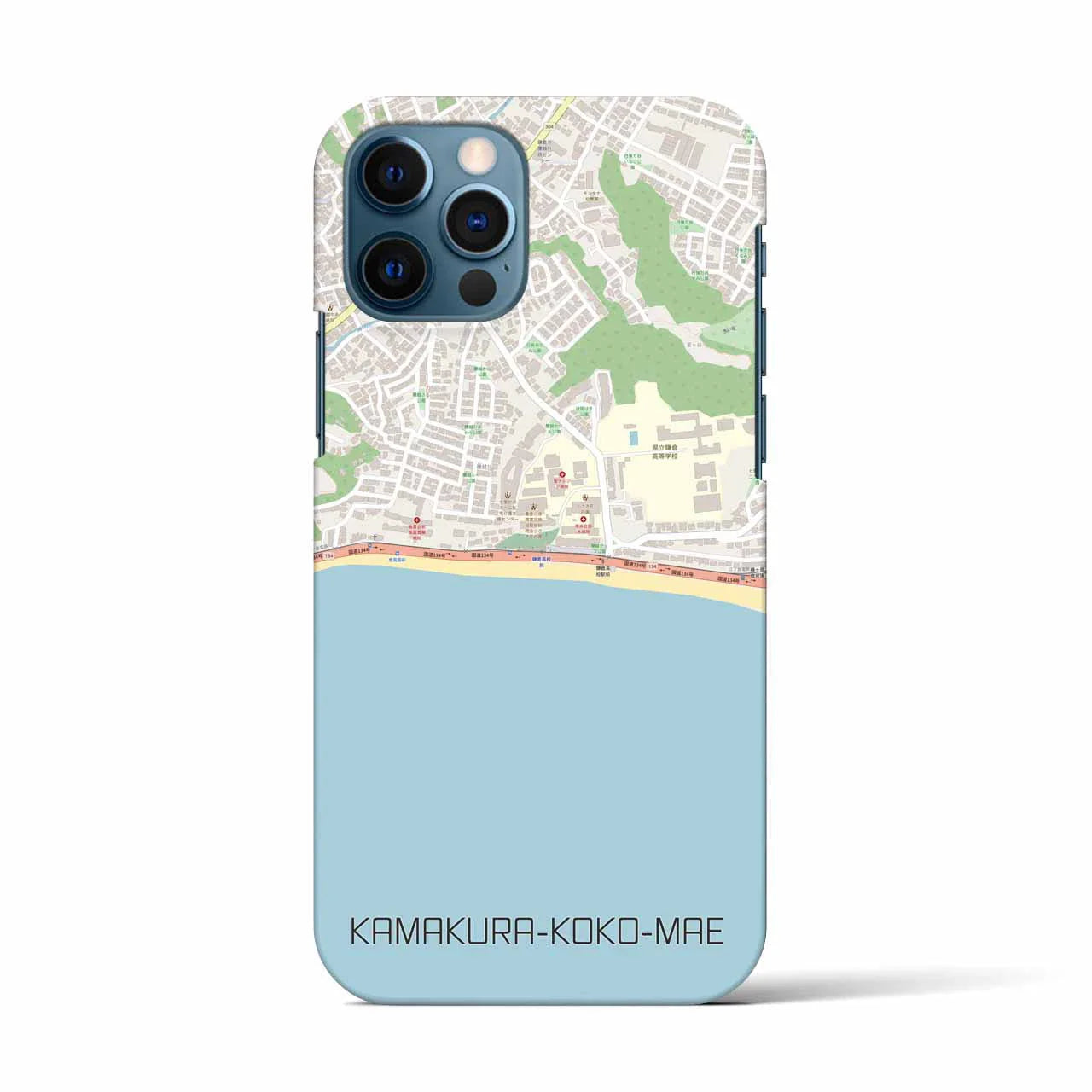 【鎌倉高校前(神奈川県)】地図柄iPhoneケース(バックカバータイプ)