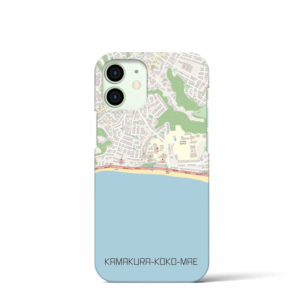 【鎌倉高校前(神奈川県)】地図柄iPhoneケース(バックカバータイプ)