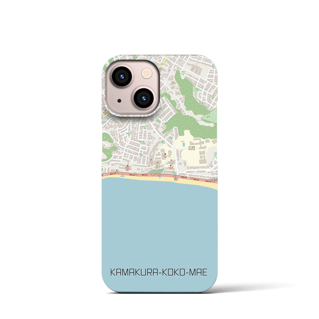【鎌倉高校前(神奈川県)】地図柄iPhoneケース(バックカバータイプ)