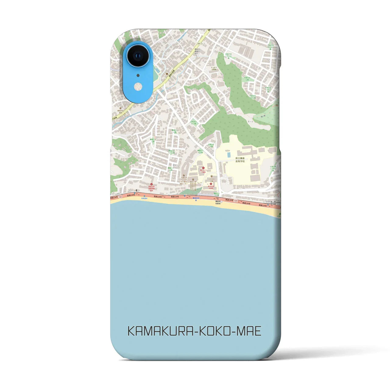 【鎌倉高校前(神奈川県)】地図柄iPhoneケース(バックカバータイプ)